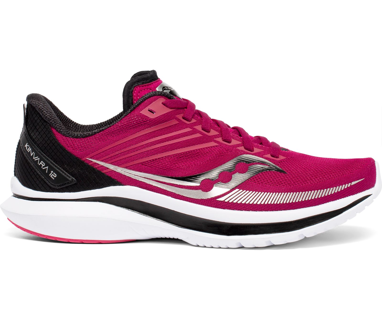 Women\'s Saucony Kinvara 12 Running Shoes Pink / Silver | Singapore 169DFMN